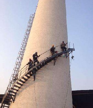 烟囱安装旋转梯施工措施以及防腐