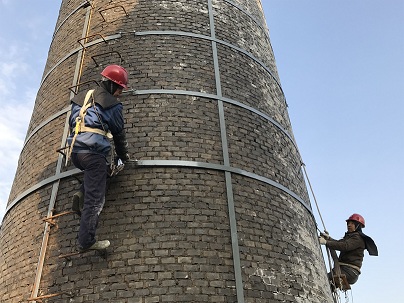 合肥砖烟囱外壁加钢丝网粉刷及加包箍施工方案