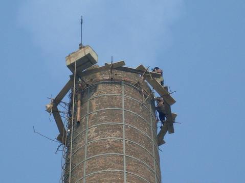 砖烟囱拆除恢复原高度扩大口径施工工艺