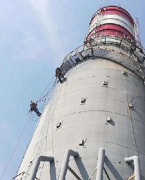 烟囱安装平台勘察现场