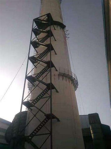 烟囱安装折梯扶梯钢构件安装